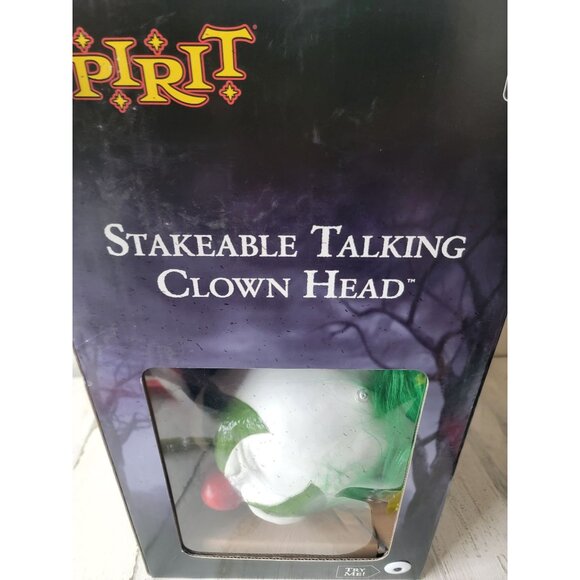 Spirit Halloween stackable talking clown head animated scary decor - Picture 10 of 12